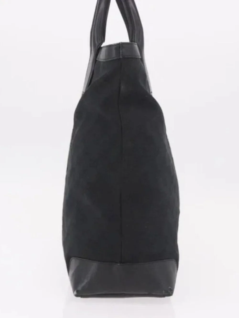 GUCCI GG Canvas Sherry Line Tote Bag Black 002 1098 Auth 187831